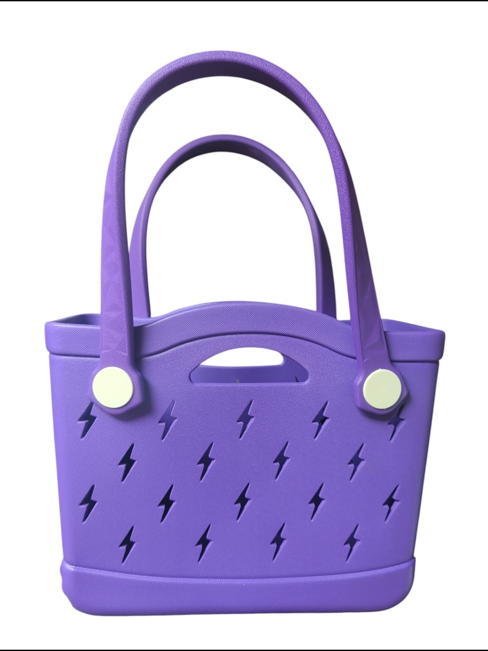 Purple Lightning Cutout Tote Bag - Unbranded
